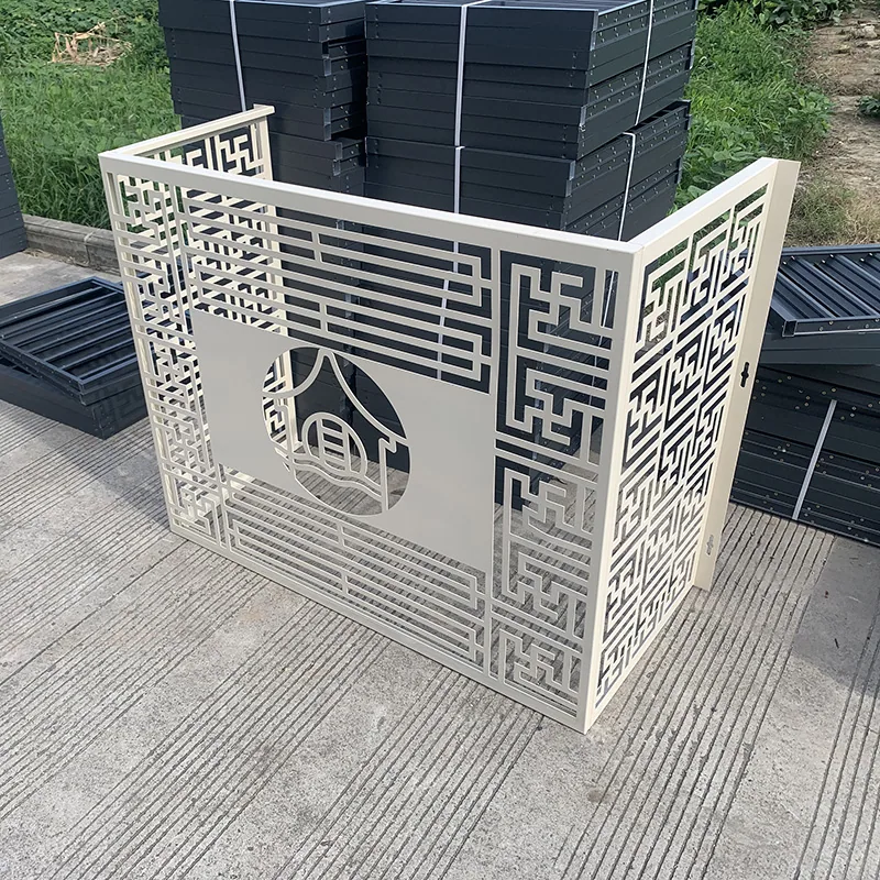 白色冲孔镂空空调外机罩