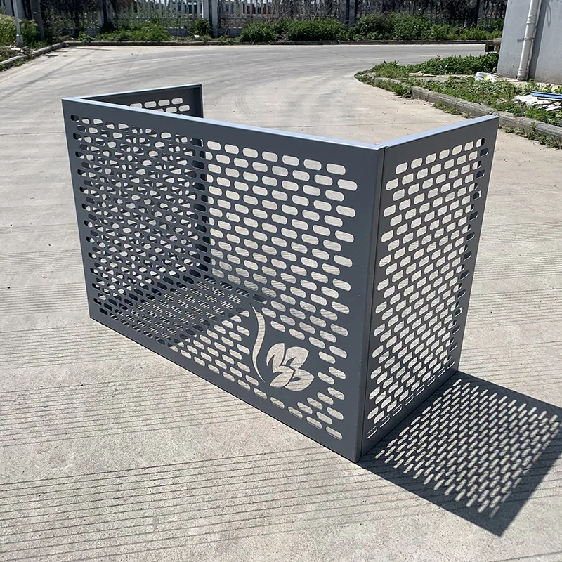 深灰激光图案铝单板空调罩