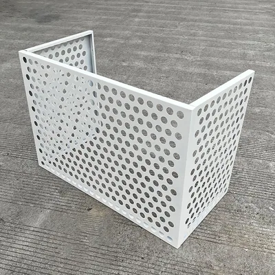 深灰激光图案铝单板空调罩细节图