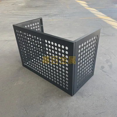深灰对称圆孔空调外机罩