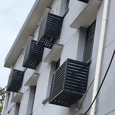 新楼盘铝合金百叶窗工程细节图