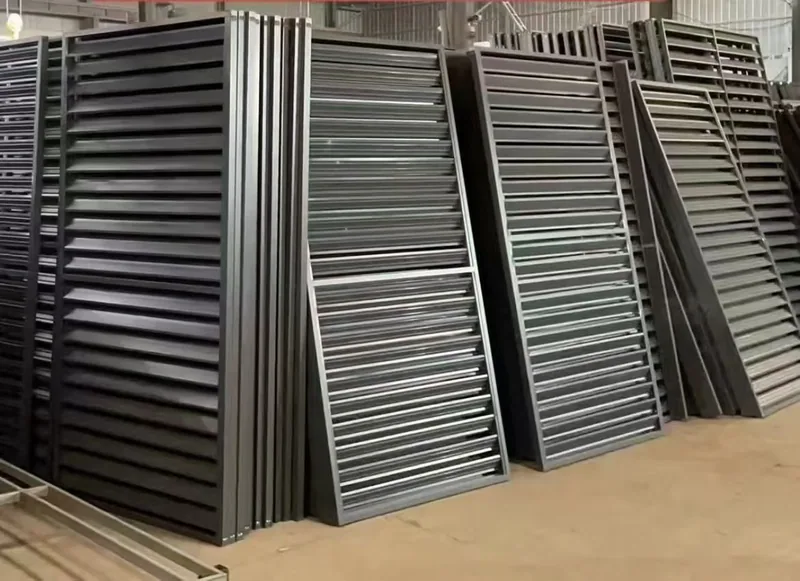 深灰铝合金百叶窗批量定做